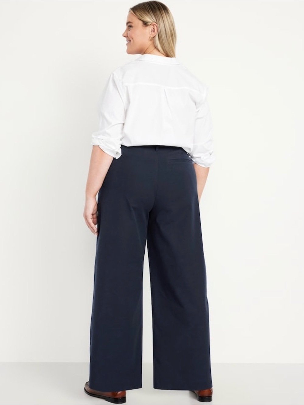 Old Navy Pixie Pull on Wide Leg Navy Pants for Women